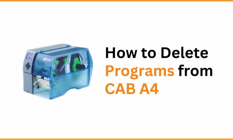 How to Delete Programs from CAB A4